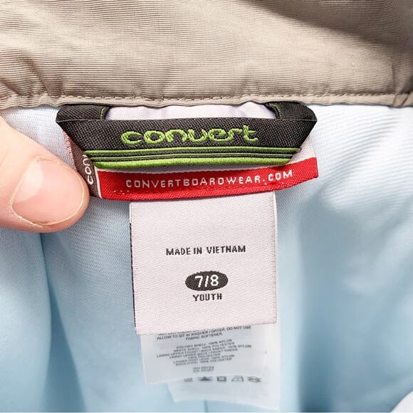 Columbia Convert Blue Waterproof Ski/Snowboard Pants Youth Size 7/8 - Picture 9 of 11